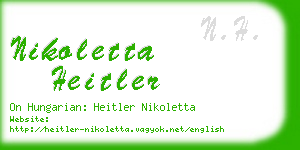 nikoletta heitler business card